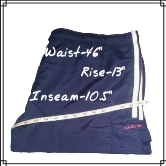 US Polo Assn Navy Blue Swin Trunks Bathing Suit - Picture 6 of 7